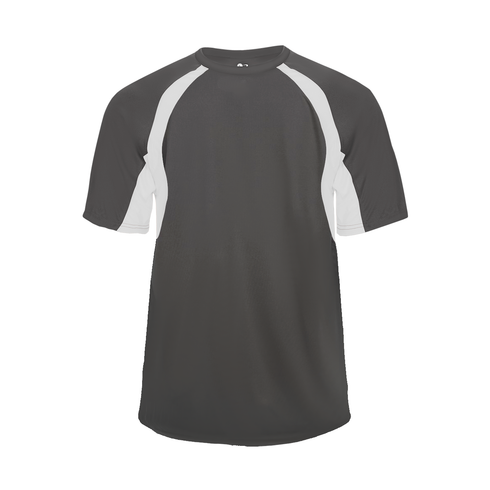 Badger Sport Hook Tee, Sizes 2XL-4XL (414400-024008), Color 'Graphite/White'